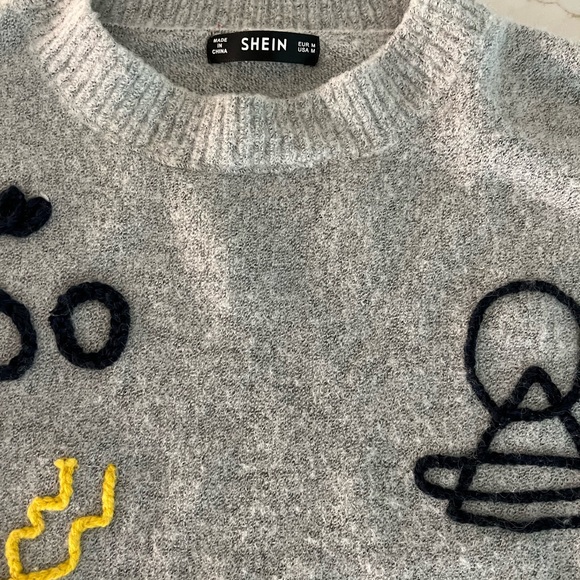 SHEIN Carpe Diem Long Sleeve Crew Neck Sweater - Picture 3 of 7